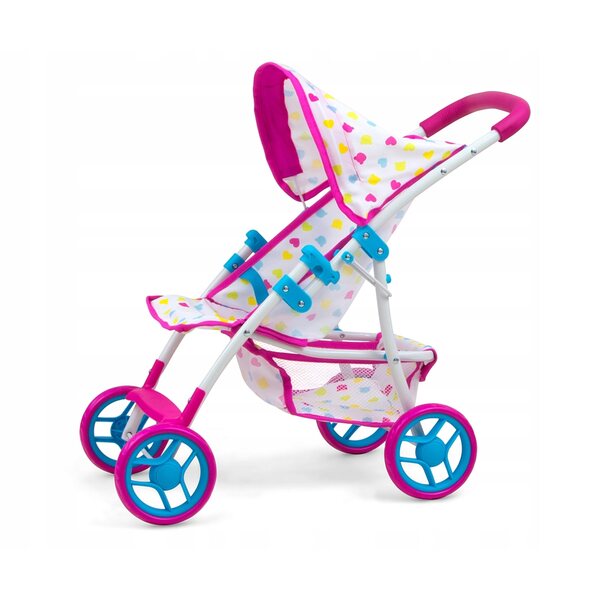 Milly Mally KATE Candy Puppenwagen mit Zubehör und faltbarem Verdeck