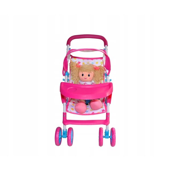 Milly Mally KATE Candy Puppenwagen mit Zubehör und faltbarem Verdeck