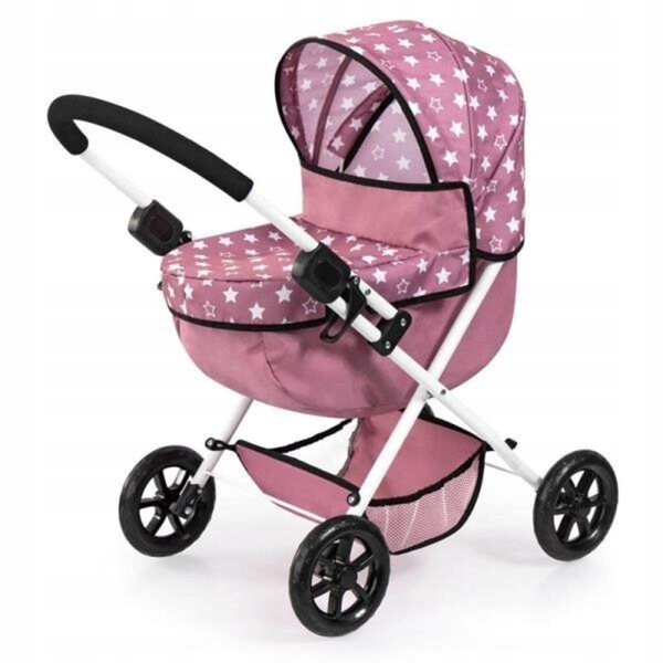Bayer 2-in-1-Set: Rosa Kinderwagen und Puppensitz