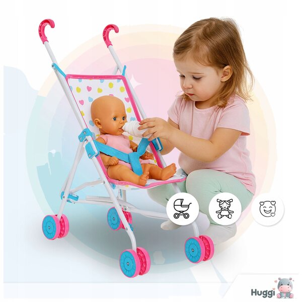 Magical Candy Puppenwagen, leicht, faltbar, Metall 3+