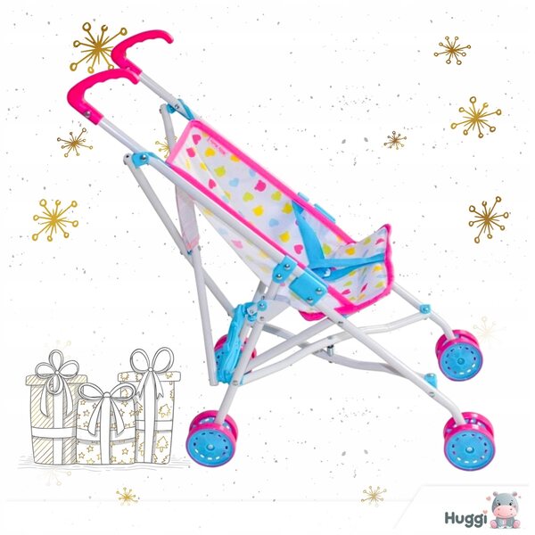 Magical Candy Puppenwagen, leicht, faltbar, Metall 3+