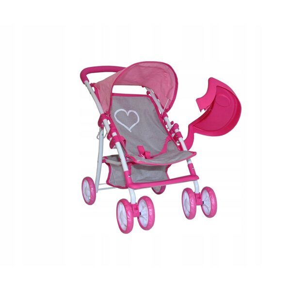 Milly Mally KATE Rosa Puppenwagen mit Zubehör und Sicherheit ab 3 Jahren