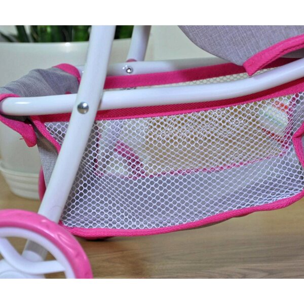 Milly Mally KATE Rosa Puppenwagen mit Zubehör und Sicherheit ab 3 Jahren