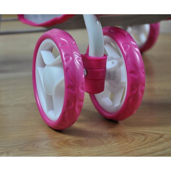 Milly Mally KATE Rosa Puppenwagen mit Zubehör und Sicherheit ab 3 Jahren
