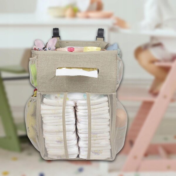 Babywindel-Wandorganizer mit Taschen und platzsparendem Khaki
