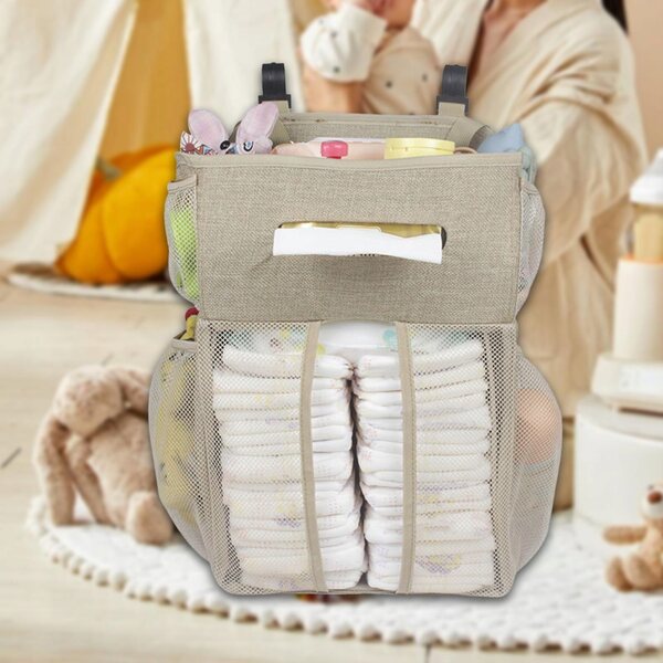 Babywindel-Wandorganizer mit Taschen und platzsparendem Khaki