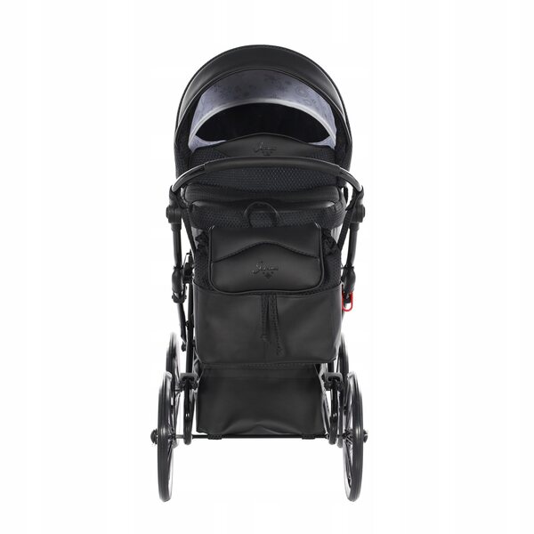 Puppenwagen Tako DOLCE mini 12 Schwarz Blau mit großen Rädern