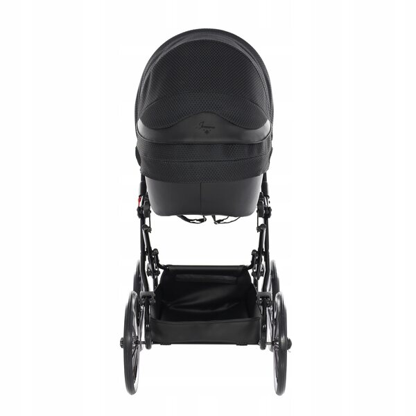Puppenwagen Tako DOLCE mini 12 Schwarz Blau mit großen Rädern