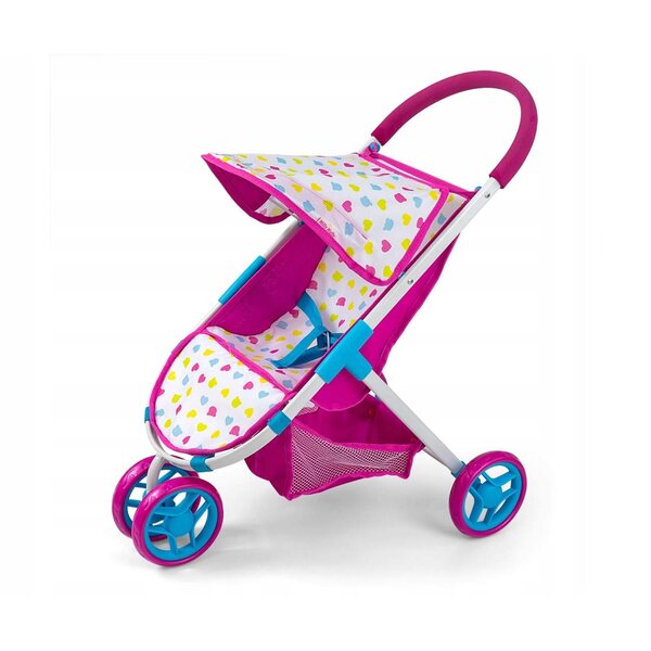 Milly Mally Puppenwagen mit Zubehör, sicher und faltbar