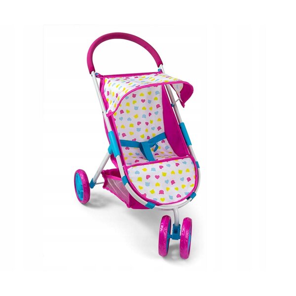 Milly Mally Puppenwagen mit Zubehör, sicher und faltbar