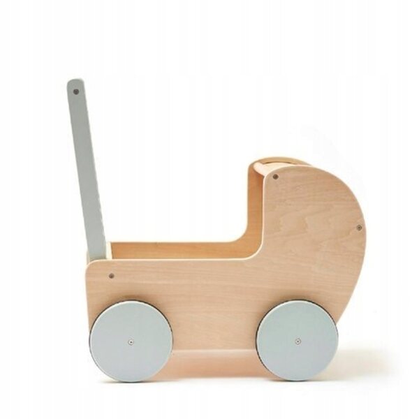 Tiefer Kinderwagen für Kids Concept-Puppen aus Holz und Stoff ab 3 Jahren