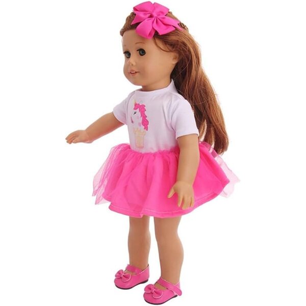 Abito in Pizzo per Bambola 18 Pollici - Vestito Casual per Bambole 46 cm Uterui