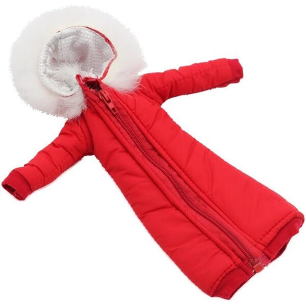 Giacca Lunga Imbottita per Bambole BJD 1/6, Cappotto Invernale Rosso 30 cm