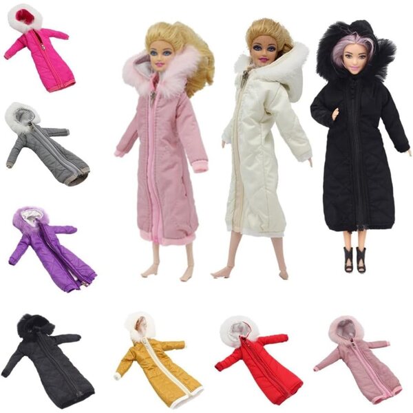 Giacca Lunga Imbottita per Bambole BJD 1/6, Cappotto Invernale Rosso 30 cm