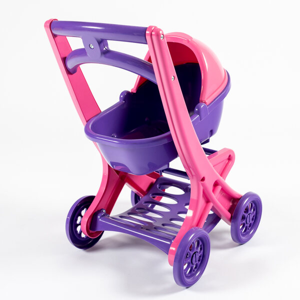 Kompakter und einfach zu handhabender Małpiszon Puppenwagen, lila Puppenwagen