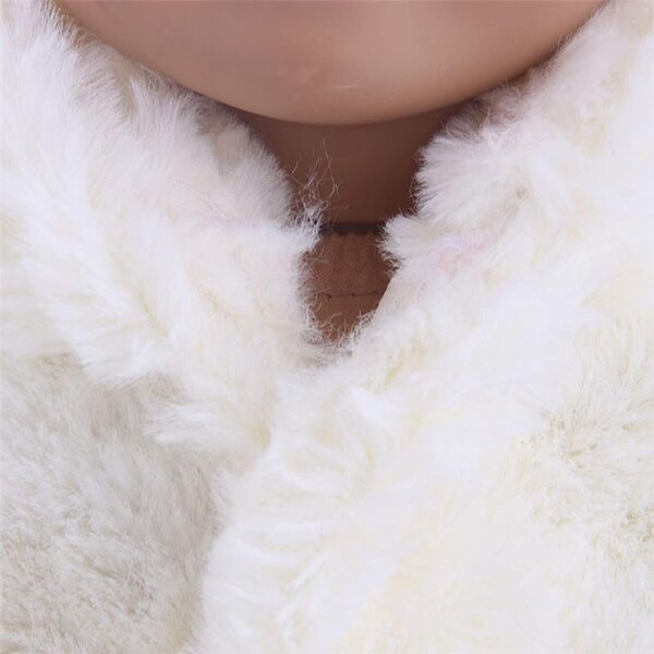 Accappatoio per Bambola 46 cm in Peluche con Cintura Beige - Uterui