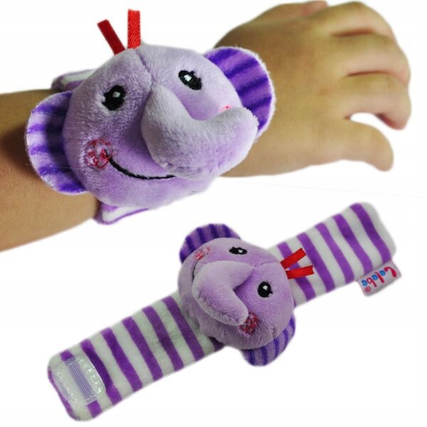 Kinderarmband mit weichem Stofftier – ein Spielzeug für Neugeborene