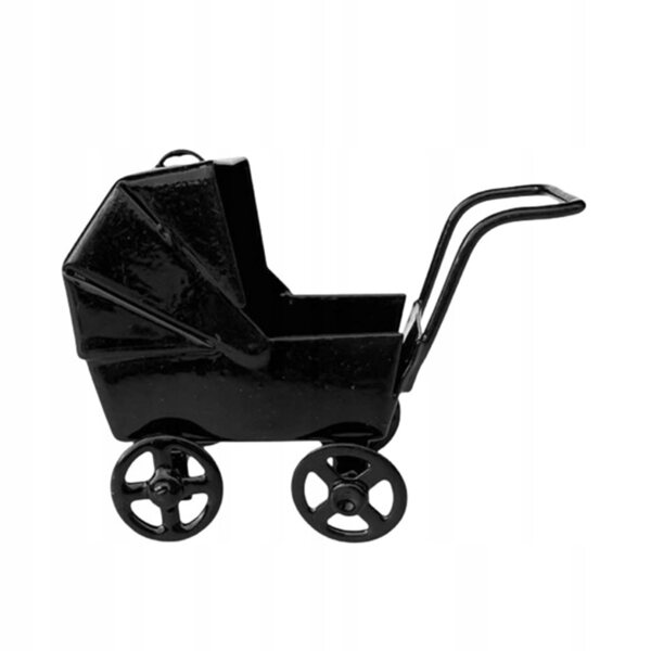 Dekoratives schmiedeeisernes Modell des Puppenwagens, Vintage-Objekt und einzigartiges Geschenk