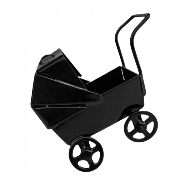 Dekoratives schmiedeeisernes Modell des Puppenwagens, Vintage-Objekt und einzigartiges Geschenk