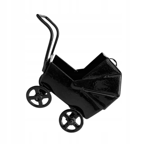 Dekoratives schmiedeeisernes Modell des Puppenwagens, Vintage-Objekt und einzigartiges Geschenk