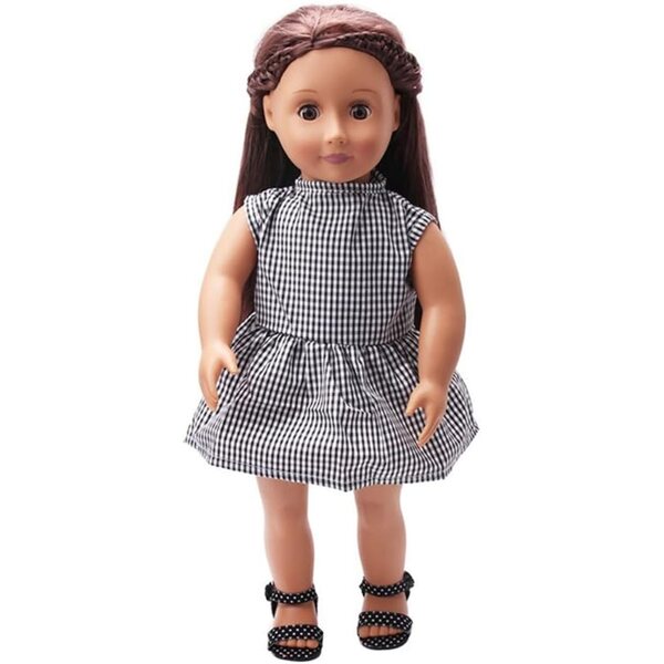 Abito a Quadri 30 cm per Bambole Americane - Vestito Casual Sicuro e Atossico