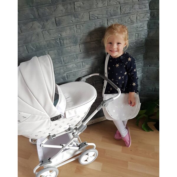 Puppenwagen Junama Imperial Mini von DADI, Weiß, 3–8 Jahre