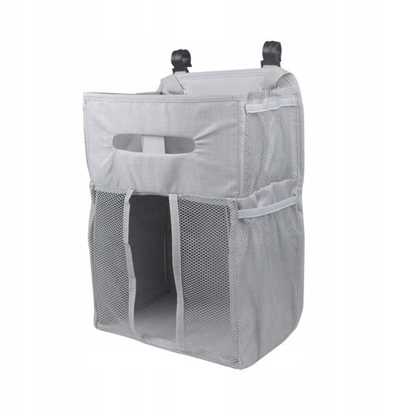 Grauer Babywindel-Wandorganizer mit Taschen und einfacher Montage