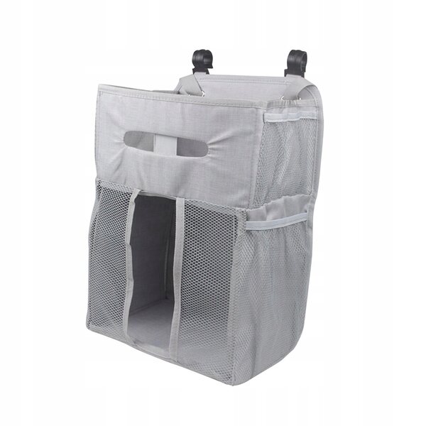 Grauer Babywindel-Wandorganizer mit Taschen und einfacher Montage