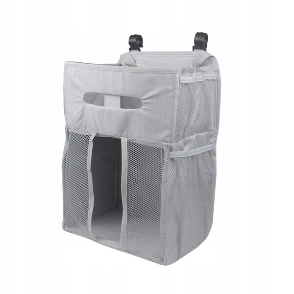 Grauer Babywindel-Wandorganizer mit Taschen und einfacher Montage