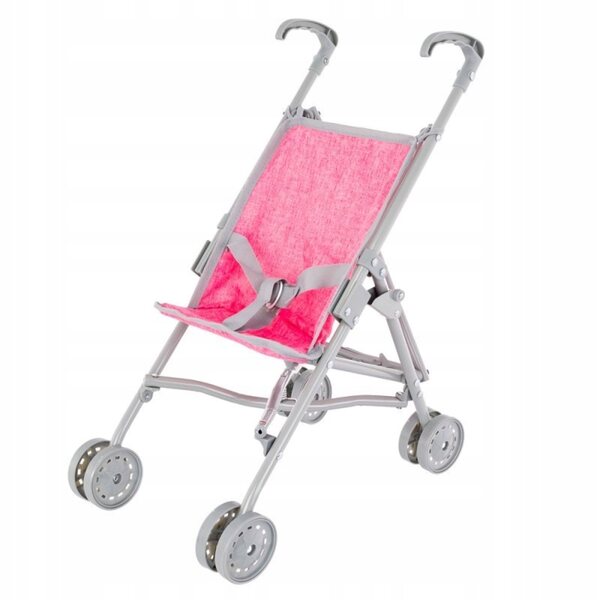 Eurobaby rosa Puppenwagen mit Klappstruktur und stabilen Rädern