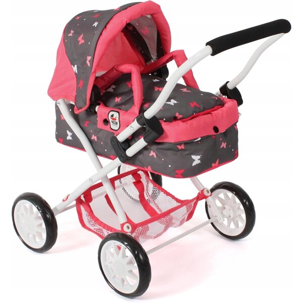 Smarty beige faltbarer Puppenwagen mit Tasche, für Kinder ab 2 Jahren