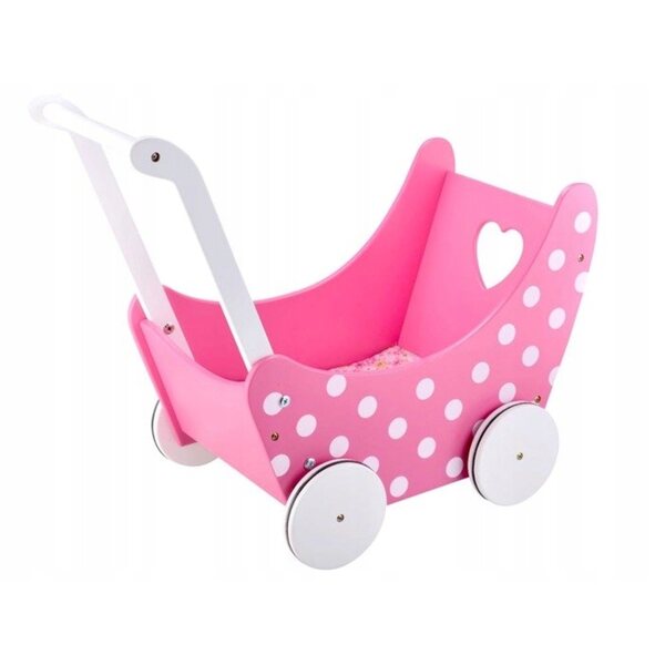 LEAN Toys Holzwagen für Puppen, Modell P56, ideal für Kinder ab 4 Jahren