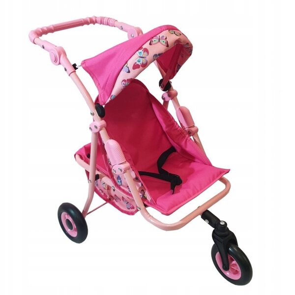 Babypuppen-Kinderwagen-Set mit lebensechter Puppe für Kinder ab 2 Jahren