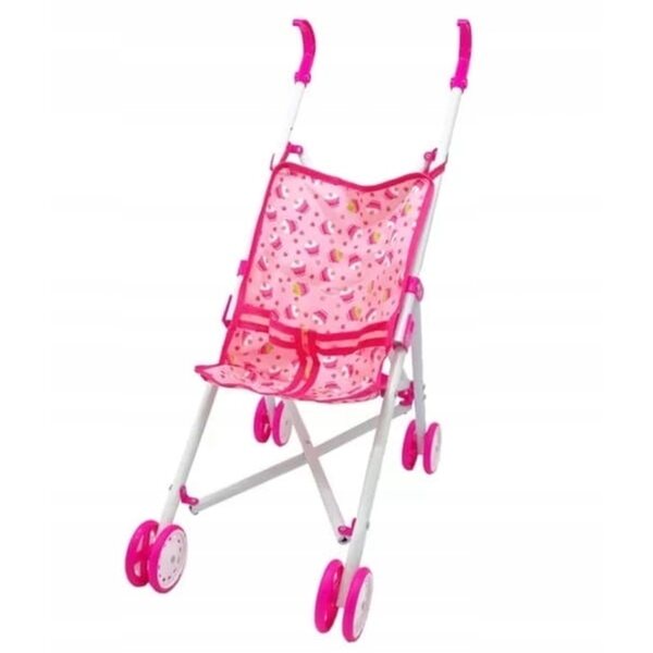 Rosa Bigtoys faltbarer Puppenwagen mit Cupcake-Design