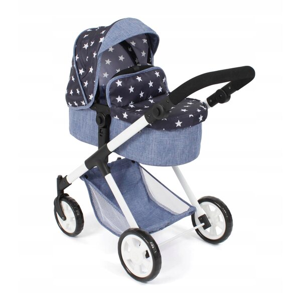 Bayer Chic 2000 Mila 2 in 1 Puppenwagen mit verstellbarem Griff, Blau