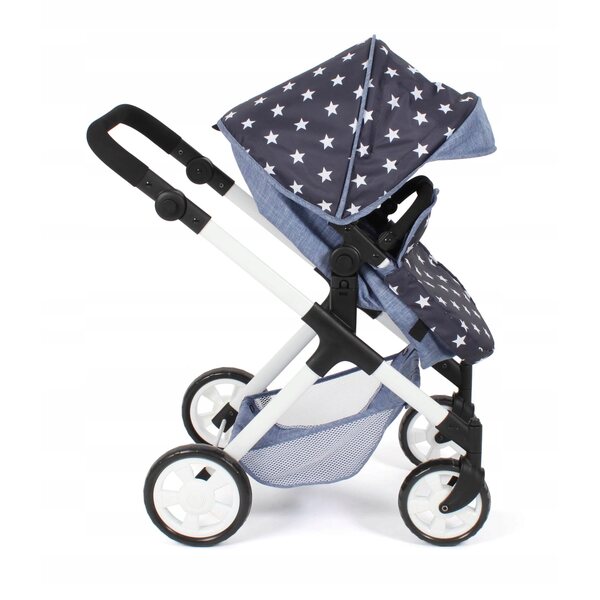 Bayer Chic 2000 Mila 2 in 1 Puppenwagen mit verstellbarem Griff, Blau