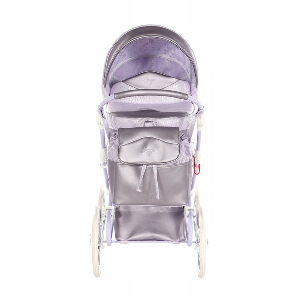 Junama Dolce Mini tiefer Puppenwagen mit großen Rädern und verstellbarem Griff