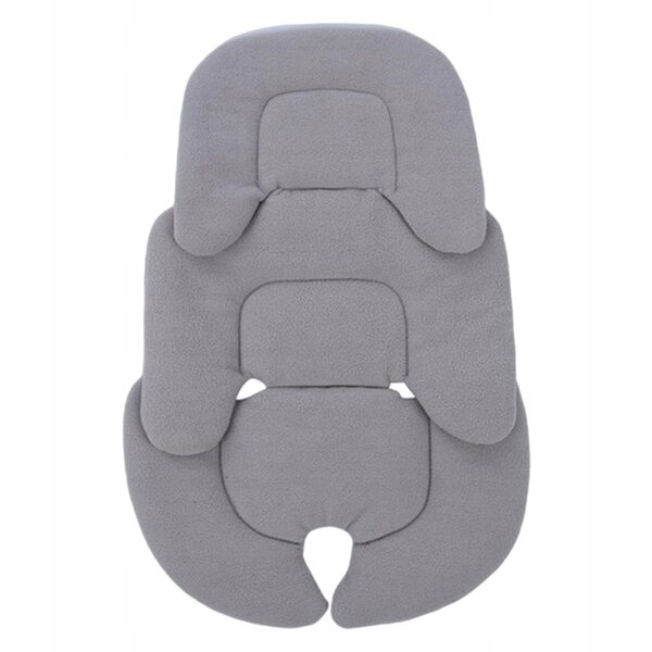 Atmungsaktives Kinderwagenkissen in Polargrau 58x38 cm für Neugeborene