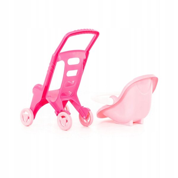 Polesie Pink Line 2 in 1 Puppenwagen: ein Zubehörset für Mädchen