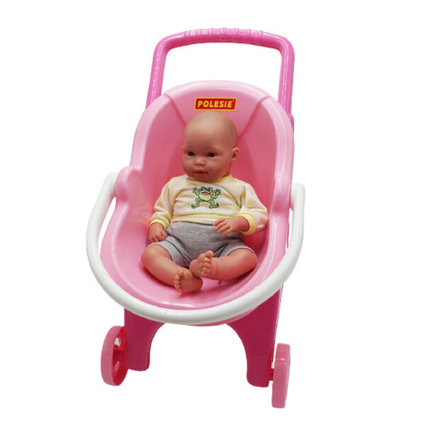 Polesie Pink Line 2 in 1 Puppenwagen: ein Zubehörset für Mädchen