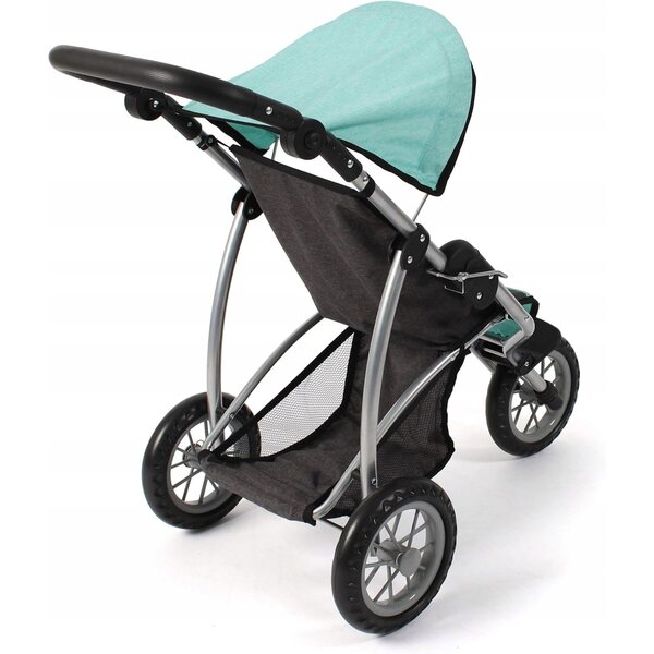 Jogging-Kinderwagen mit 3 Rädern für Puppen mit verstellbarem Griff, 49–78 cm