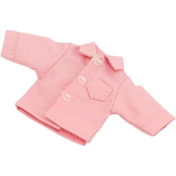 1/12 Miniature Man Shirt Rosa Langarm aus zartem Stoff für Puppen und Figuren