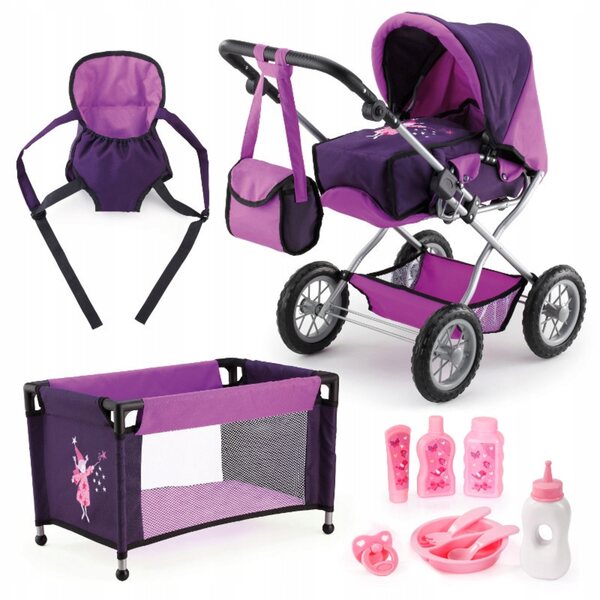 Bayer Trensy Deep Kinderwagen für Puppen mit Zubehör und 3-in-1-Kinderbett
