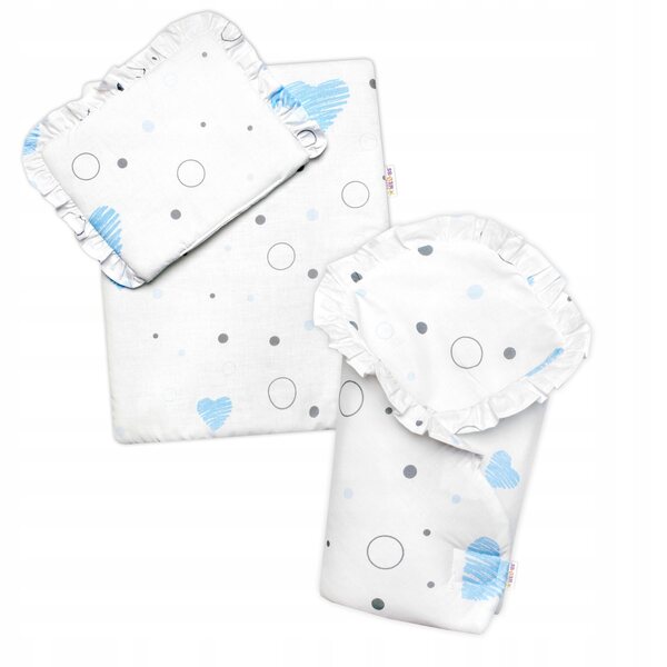 Luxuriöses Set für die I Love Baby Nelly-Puppe: Pucktuch, Steppdecke und 3D-Kissen