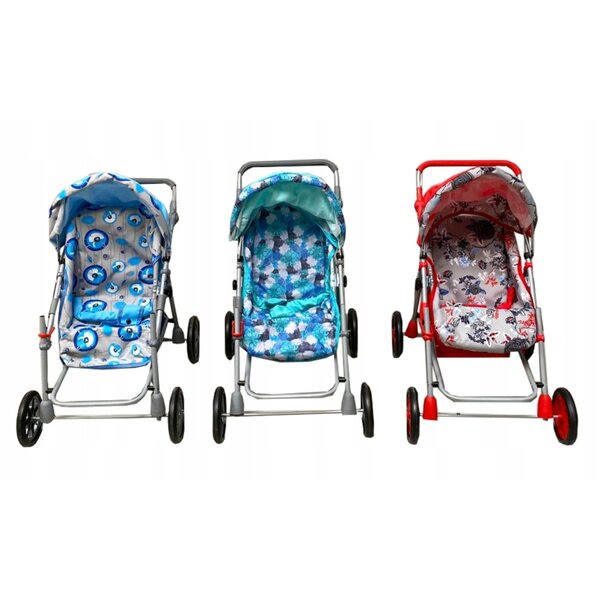 Pamela Neuer Puppenwagen mit verstellbarem Griff und widerstandsfähigem Stoff