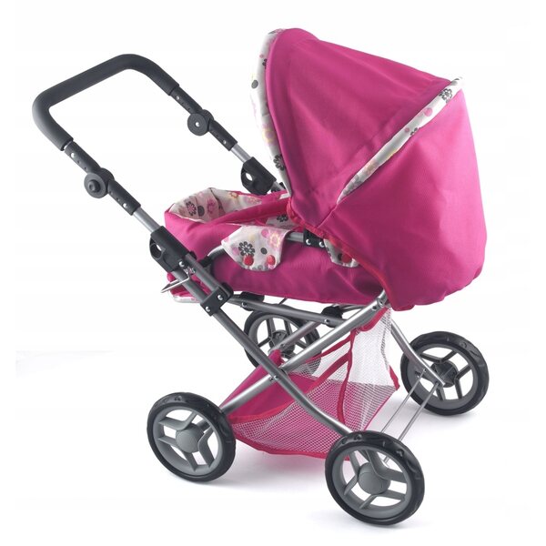 Dolls World verstellbarer und faltbarer Puppenwagen für Puppen bis 56 cm