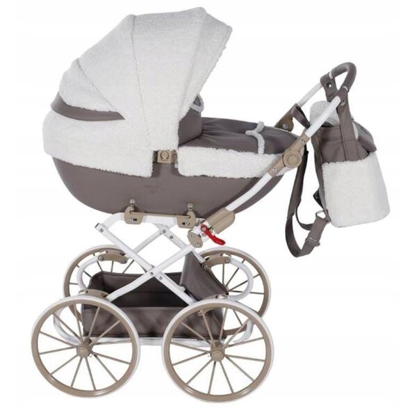 Junama Mocha Dream Mini Beige – tiefer Puppenwagen mit großen Rädern