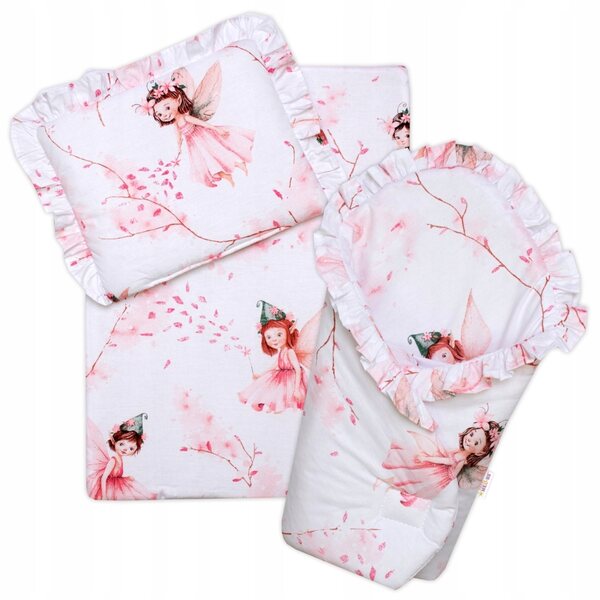 3D-Zubehörset für Baby Nellys Puppen aus rosa Baumwolle und Polyester