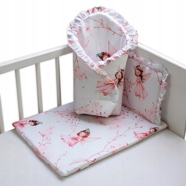 3D-Zubehörset für Baby Nellys Puppen aus rosa Baumwolle und Polyester