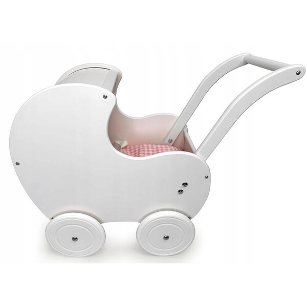 Dondolo in legno per bambole con tettuccio stile retrò rosa polvere Mumbee
